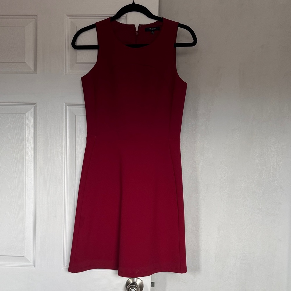 Madewell Rich Red Sleeveless Mini Dress
